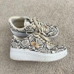G by Guess Los Angeles Snakeskin Platform Sneakers